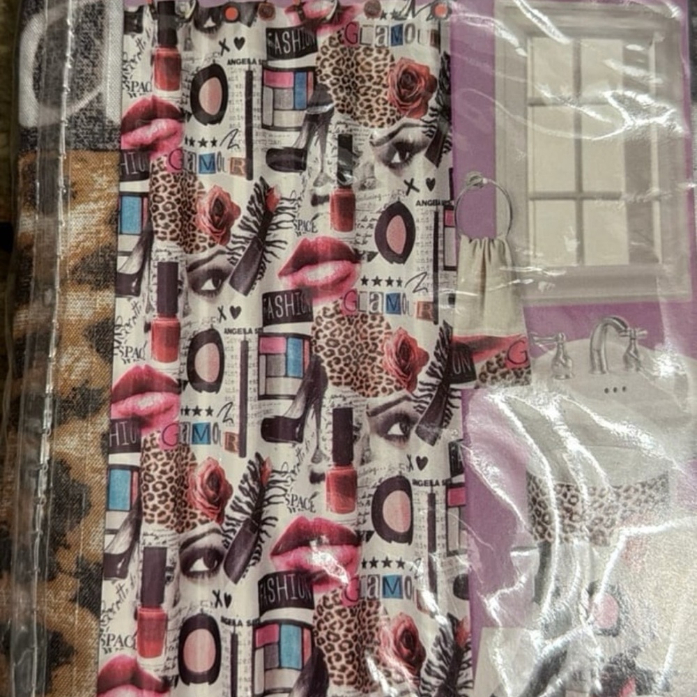 Colorful Makeup and Animal Print Fabric